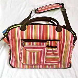Sassy Caddy Striped Fitness/Golf Bag Tote NWT